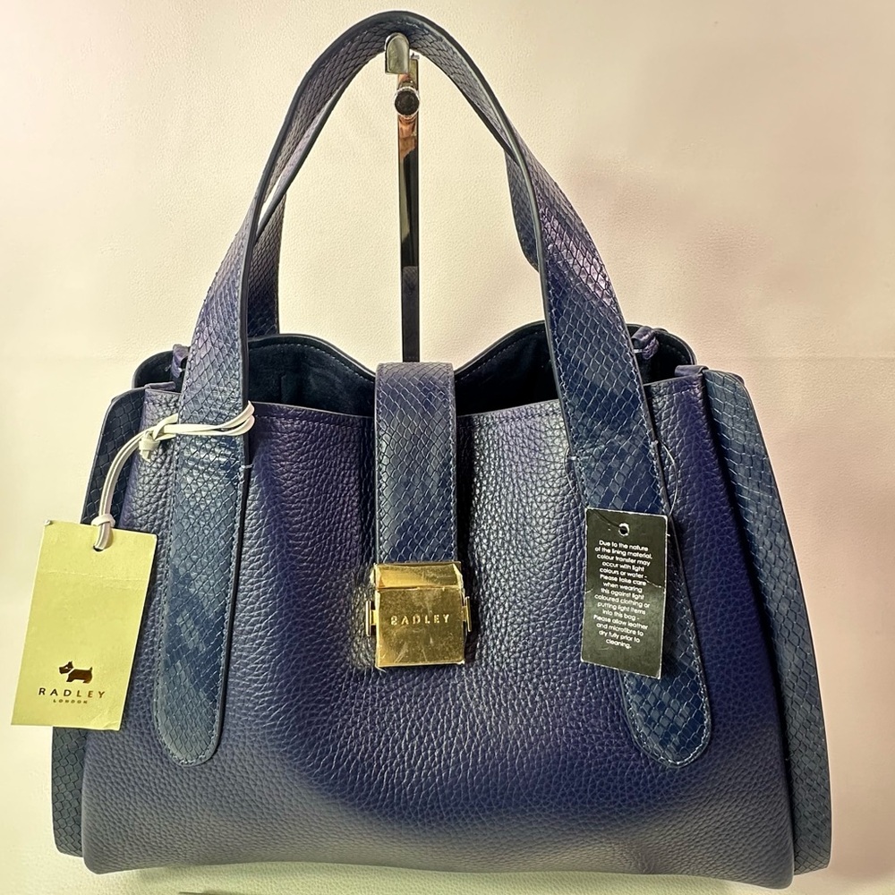 **SOLD ON ANOTHER PLATFORM**NEW RADLEY LONDON ICON TOP HANDLE SHOULDER BAG BLUE - Picture 6 of 15